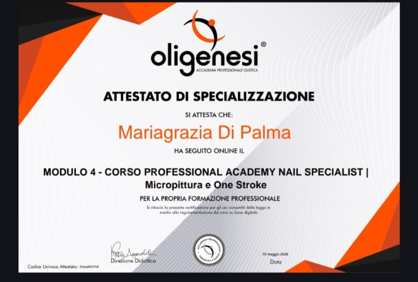 Certificato Formazione Modulo 3